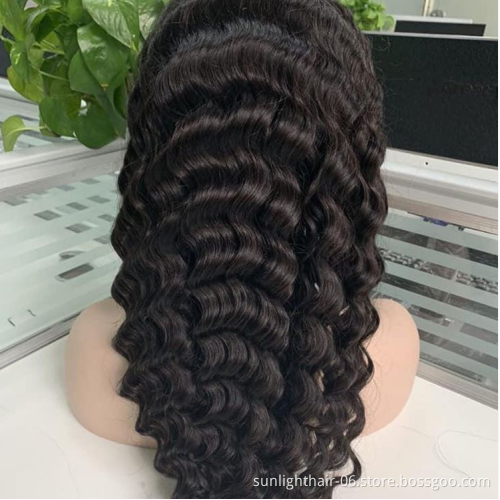 Sunlight hair Perruque de fermeture bresilienne vague de corps perruque naturel Remy perruques de cheveux humains
